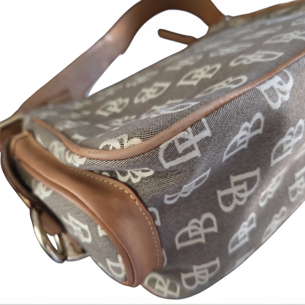 Dooney & Bourke Signature Vintage Hobo Buckle Double Pocket Shoulder Bag - Picture 7 of 15